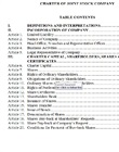 Company charter